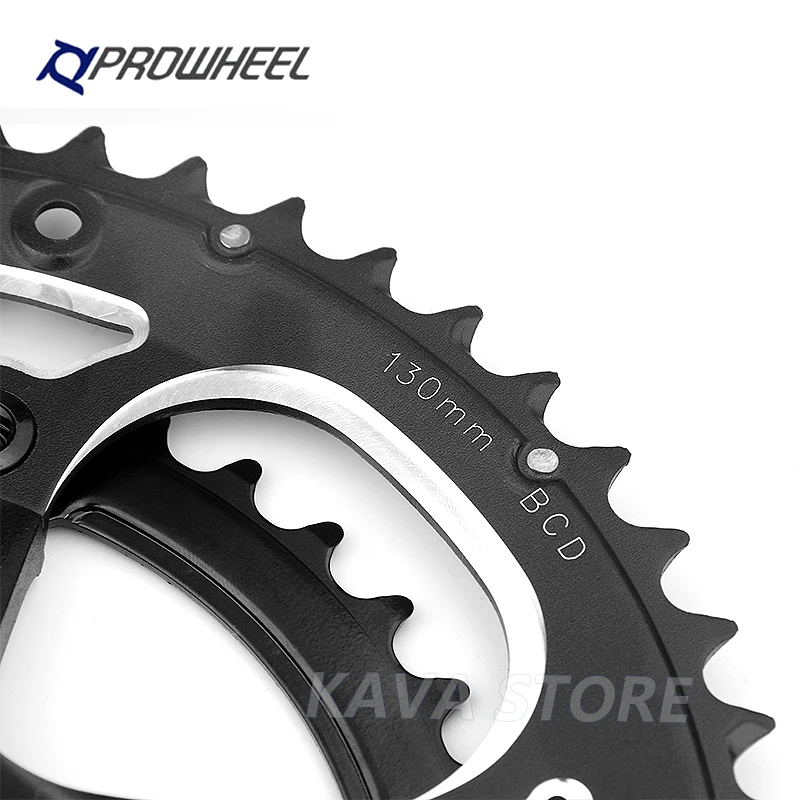 PROWHEEL 130BCD Crankset Road Bike Square Hole Double Sprockets 170/172.5mm 53/39T Bracket Racing Bicycle Cranks Parts