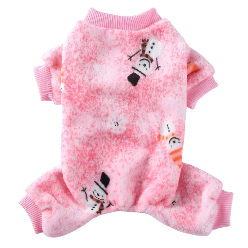 Winter Clothes Hoodie Four Legs Jumpsuits Soft Fleece Clothes  Coat Pajamas For Chihuahua Small Puppy