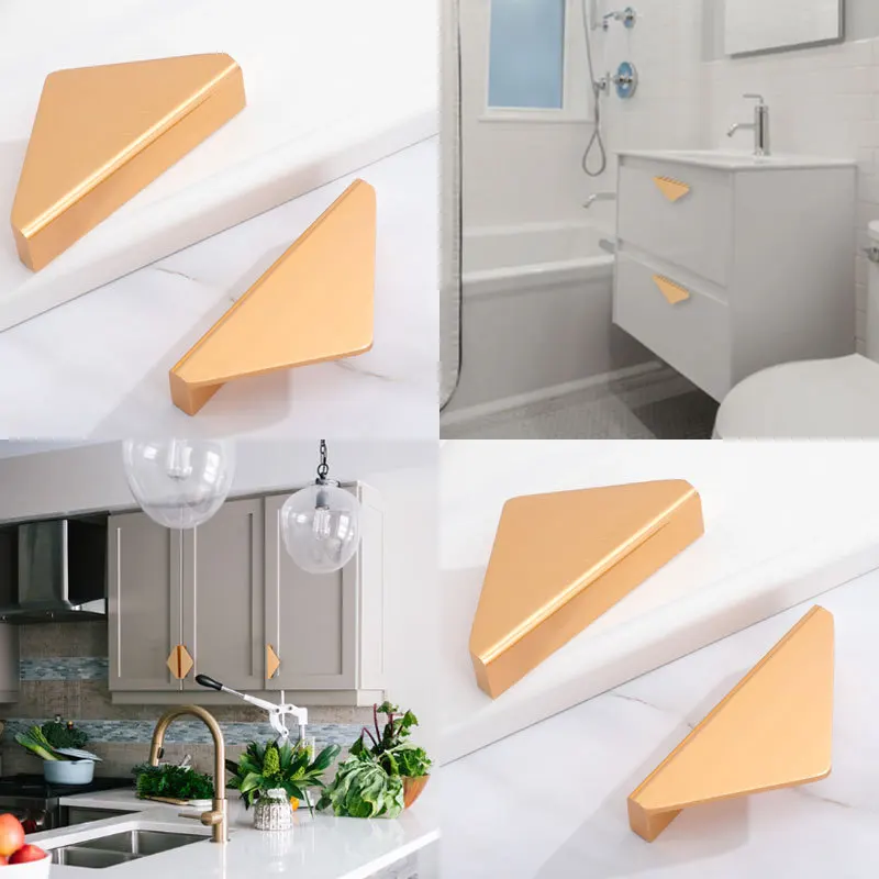 Modern Black/White Bathroom Cabinet Door Handle Square Wardrobe Drawer Knob Home Decoration Hardware