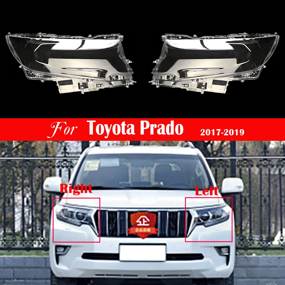 

Car Front Headlight Cover For Toyota Prado 2017 2018 2019 Headlamp Lens Car Replacement Transparent Auto Shell Lampshade