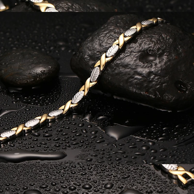 Vinterly Steel Magnetic Bracelet Benefits Arthritis Relief Energy Luxury Stainless Steel Bracelet Women 7mm Magnetic Therapy