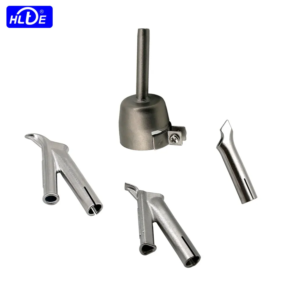 4pcs 5mm Round nozzle+Round & Triangular speed Welding nozzle+Tacking nozzle For 1600W Hot Air gun heat torch plastic welder Tip