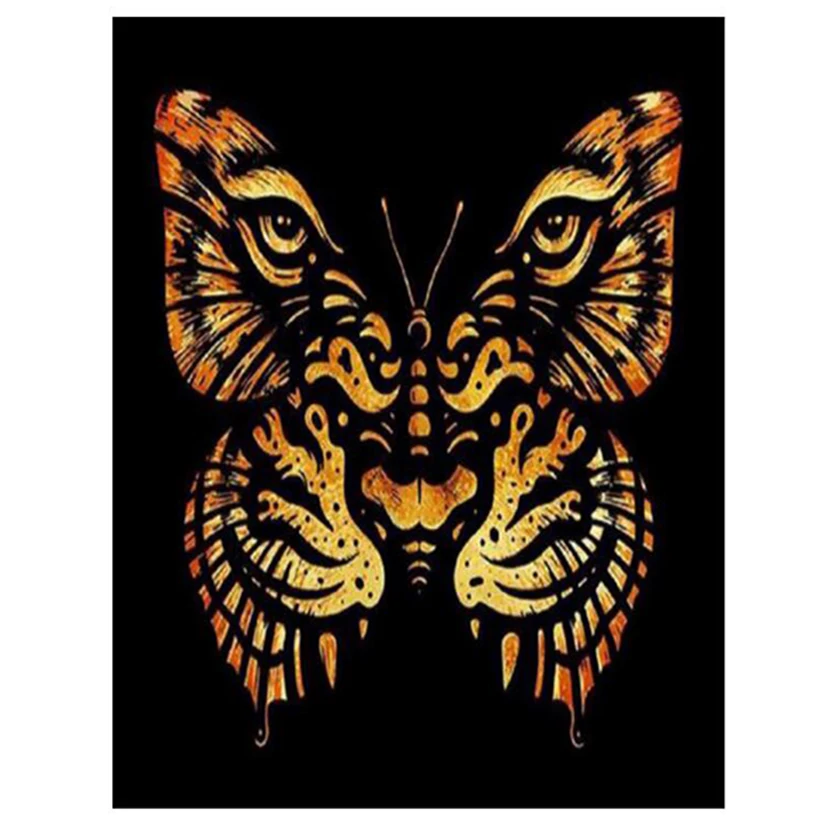 Алмазная 5D мозаика с абстрактным изображением бабочки тигра, FH805