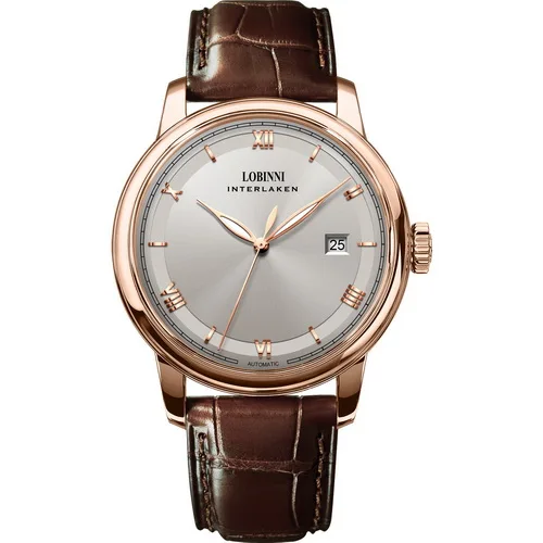 LOBINNI luxury brand men watches,mens automatic watch Switzerland man mechanical wristwatch waterproof clock leather strap reloj