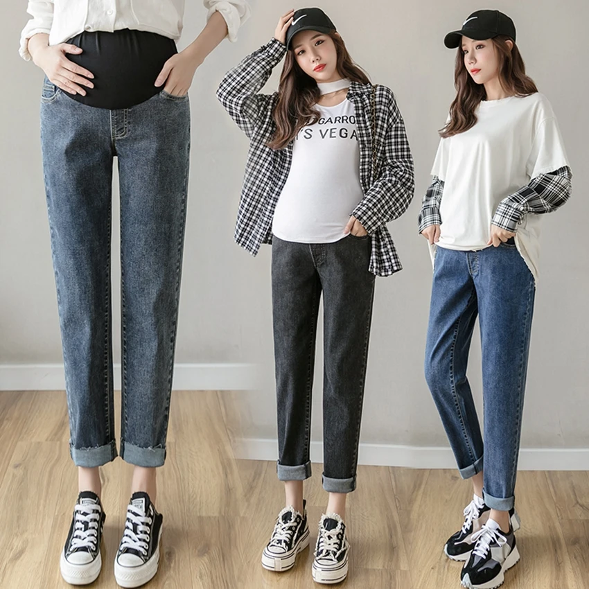 Jeans alla moda nuovi pantaloni premaman denim pantaloni larghi larghi Harlan carota autunno e inverno papà