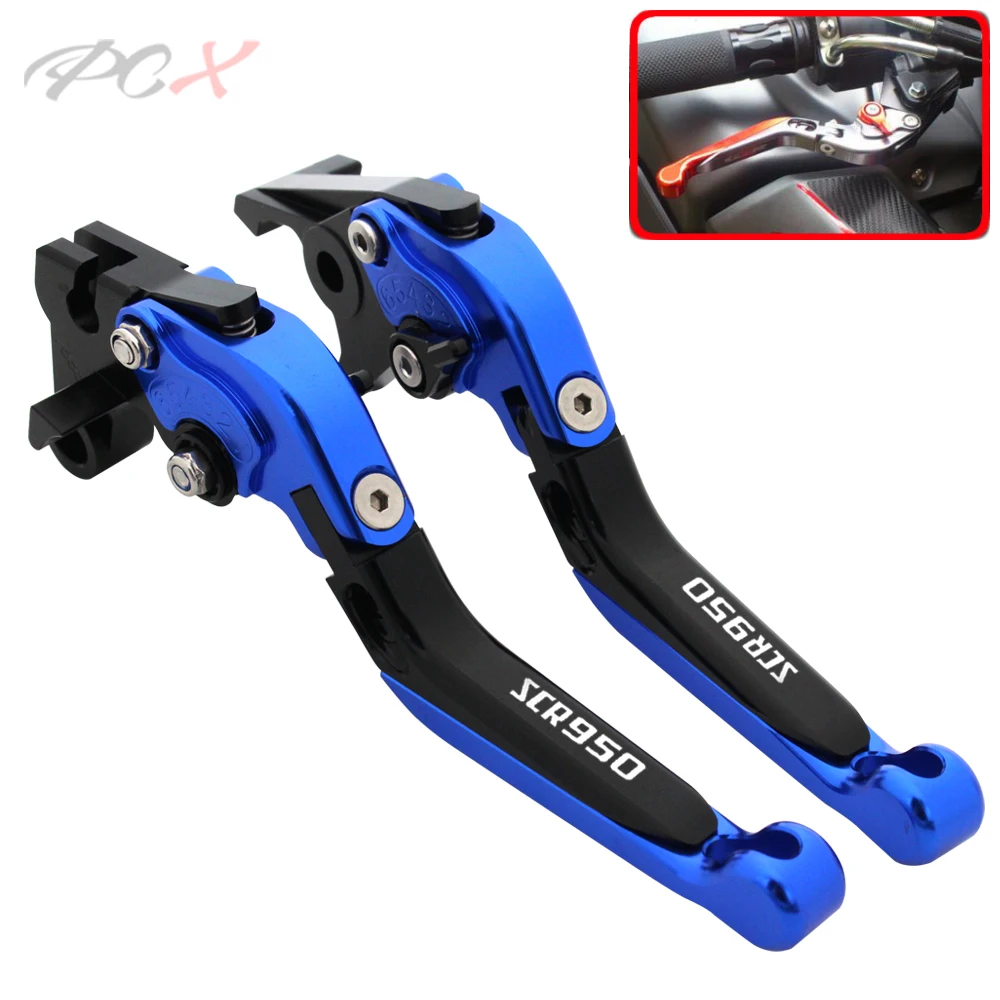 

Laser Logo(SCR950) Adjustable Folding Motorcycle Brake Clutch Levers For Yamaha SCR950 SCR 950 2017 2018