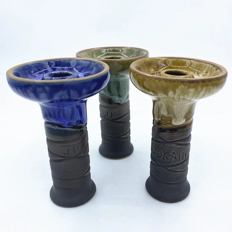 1 Pc Hookah Ceramic Tobacco Bowl Shisha One Hole Phunnel for Water Smoking Pipe Sheesha Narguile Accessories Drop Shipping