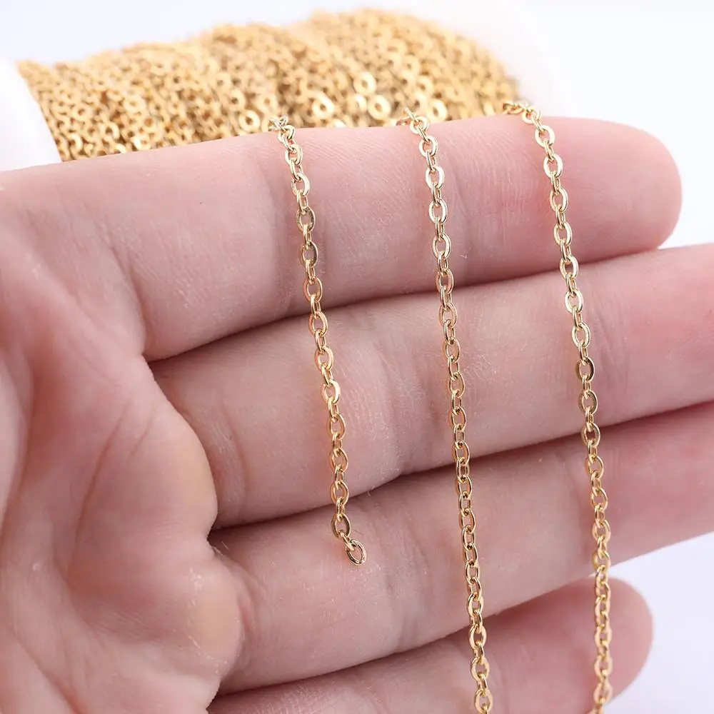 10 Meters Gold Black Stainless Steel 2x2.5mm Link Chains For Jewelry Making Diy Necklace Bracelets Accessories