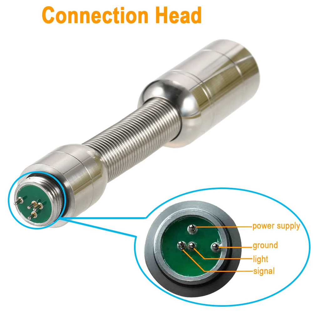 Imagem -06 - Tvl 23 mm Cabeça da Câmera à Prova Impermeável Água de Industrial Tubulação Esgoto Endoscópio Inspeção Câmera Aço Inoxidável hd 1000