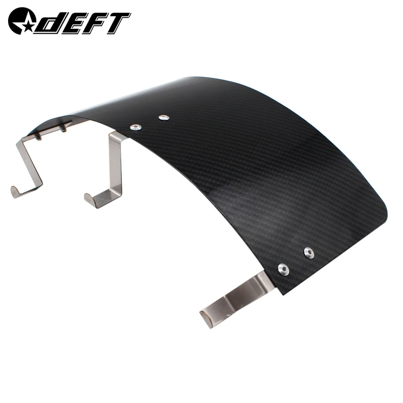 DEFT Stainless Steel Carbon Fiber Style Racing Car Cold Air Intake Cone Sport Air Filter Cover Heat Shield For 2.5''-5'' Neck