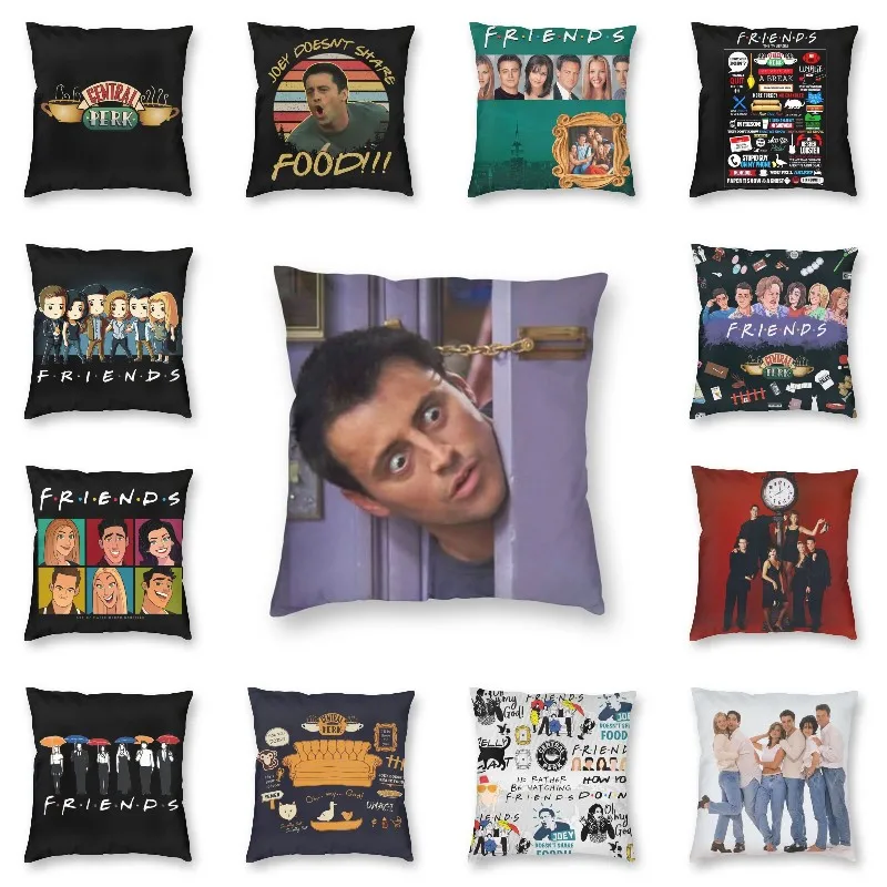 Funny Joey Tribbiani Cushion Cover 40x40cm Home Decor Print Classic TV Show Friends Throw Pillow Case for Living Room Two Side