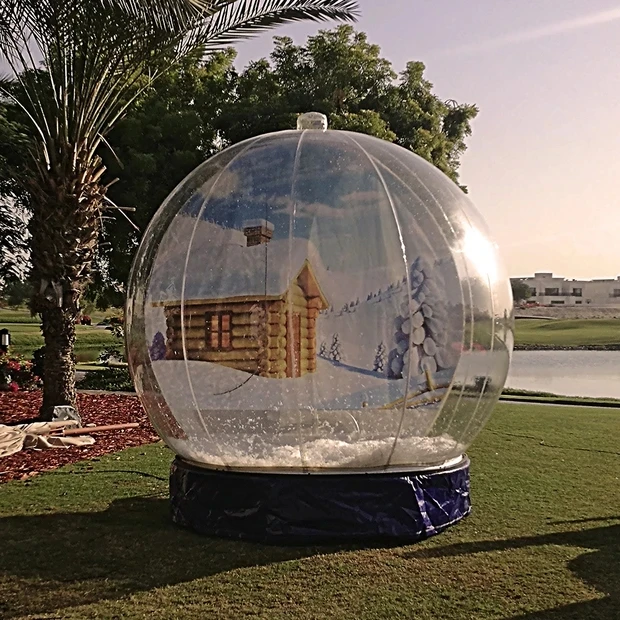 

Factory Price Inflatable Human Snow Globe With Fan 2M/3M/4M Dia Snow Globe Photo Booth Christmas Yard Snow Globe Christmas