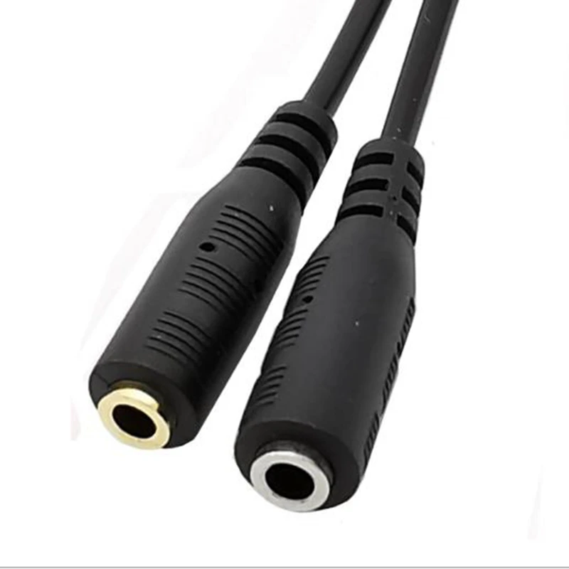 30cm new dual 3.5mm audio jack female to male RJ9 plug adapter converter cable PC computer headset phone use