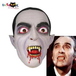 Eraspooky Horror Dracula Cosplay Mask Latex Vampire Cloak Cape Halloween Costume For Adult Party Prop