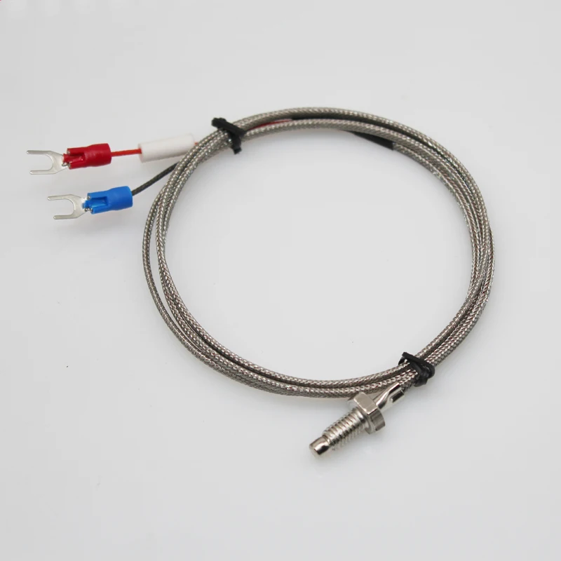 0-400'C sensore termico a filo di temperatura tipo K sensore di temperatura 0-400 gradi celsius 1m M6 tipo K coppia