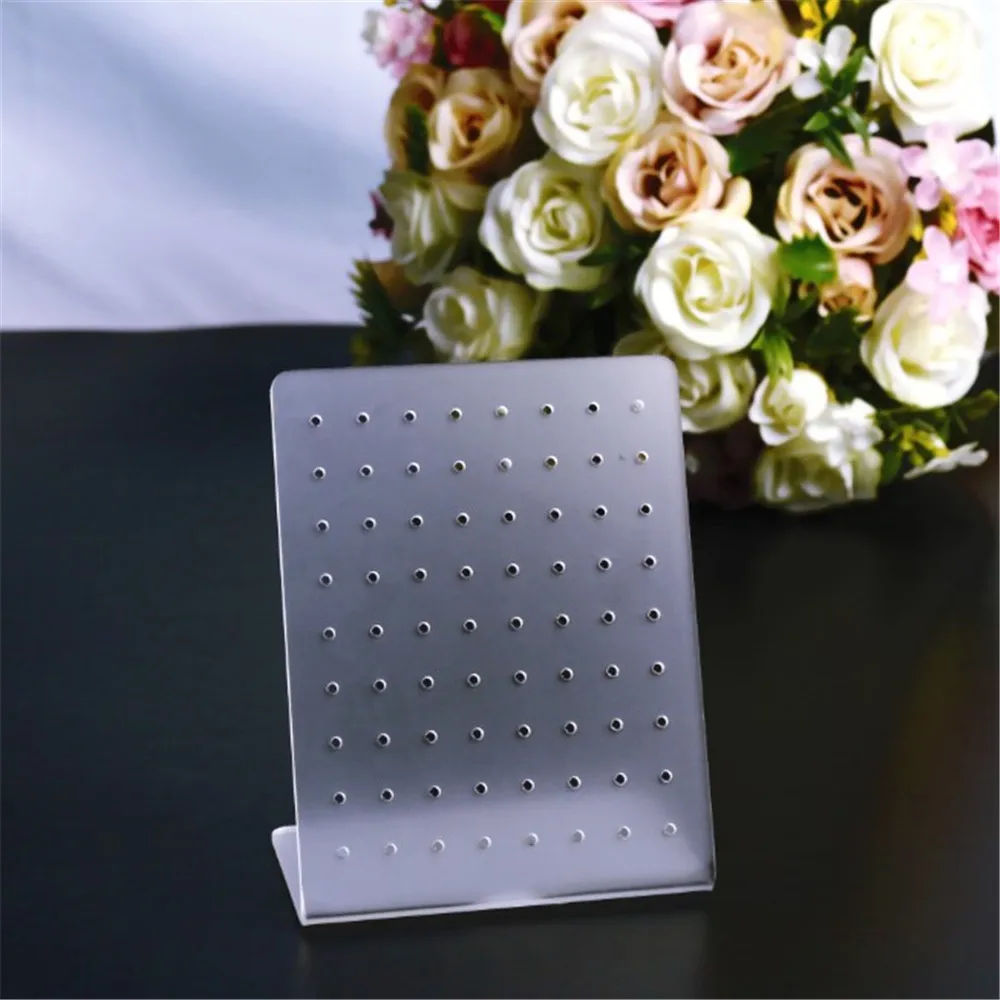 72 Holes Showcase Rack Jewelry Plastic Earring Board Holder Ear Studs Display Stand For Women Ear Studs Storage Rack Storage