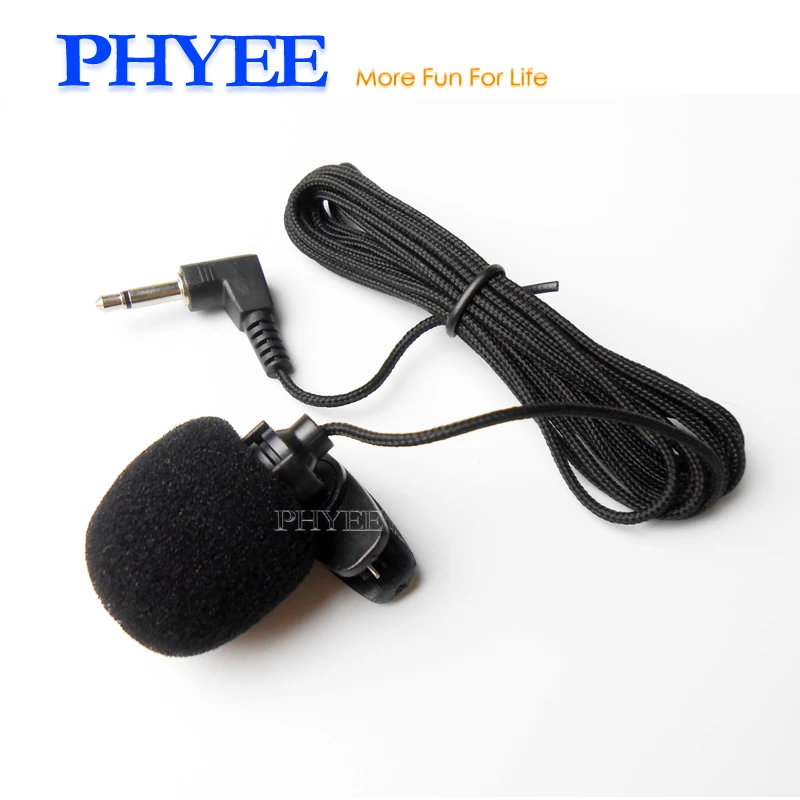 Mono External Microphone Bluetooth Handsfree 2.5 Meters Cable Clip-on 3.5mm Audio Aux-in Portable Mic For Car Radio Head Unit