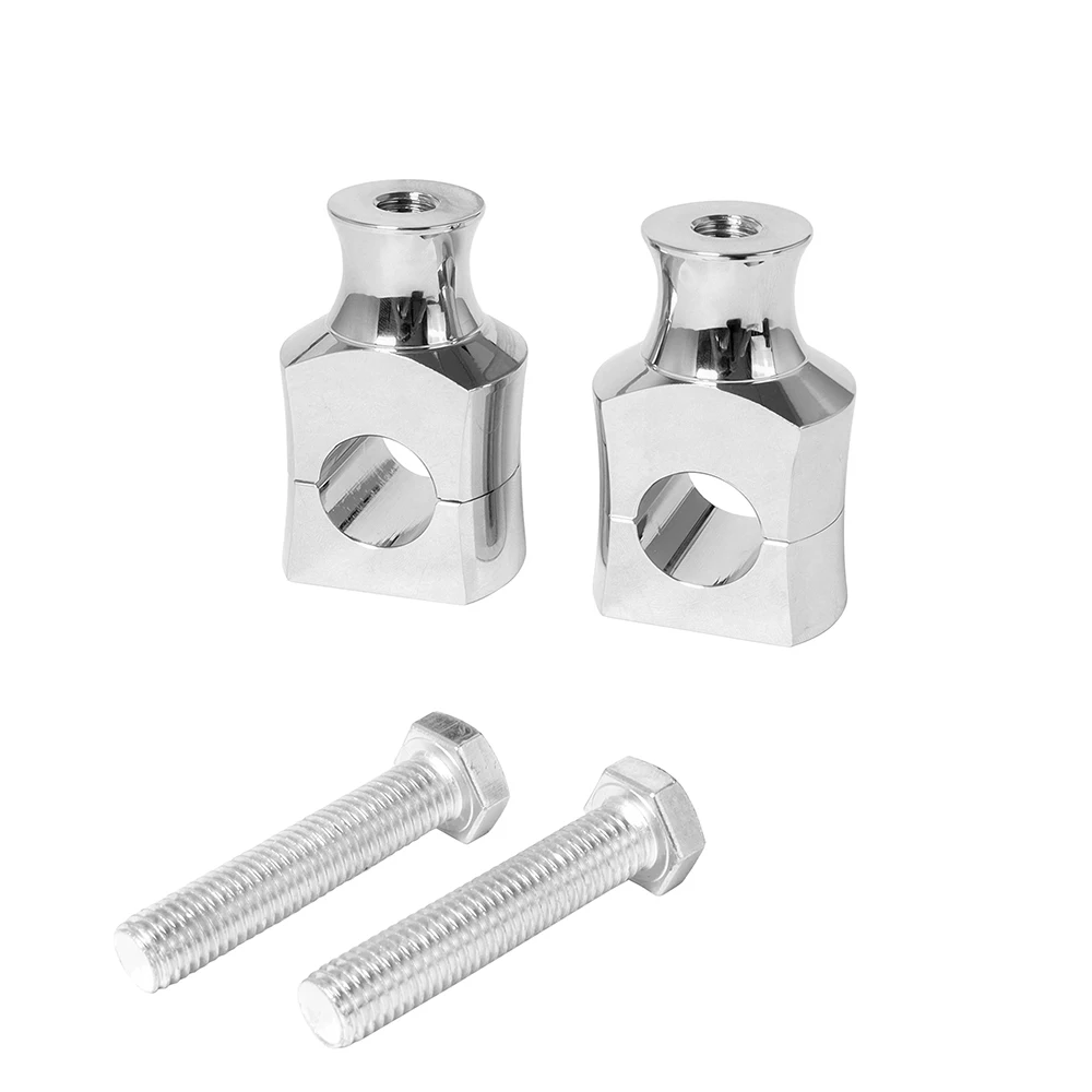 1 Pair Universal Handlebar Risers Clamp 22mm 25mm CNC Aluminium Black Motorcycle Handle Bar Mounting For Harley /Dyna /Sportster