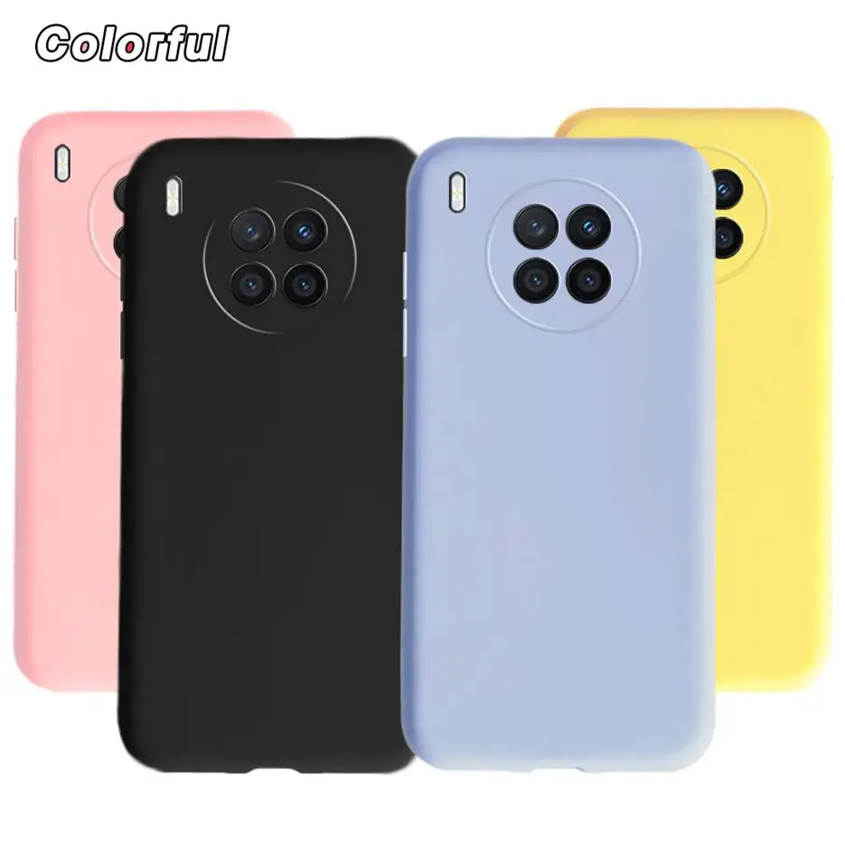 For Huawei Nova 8i Case NEN-L22 Cute Candy Color Soft Silicone Phone Back Cover For Huawei Nova 8 i 8i Nova8 Pro 8Pro Case Coque