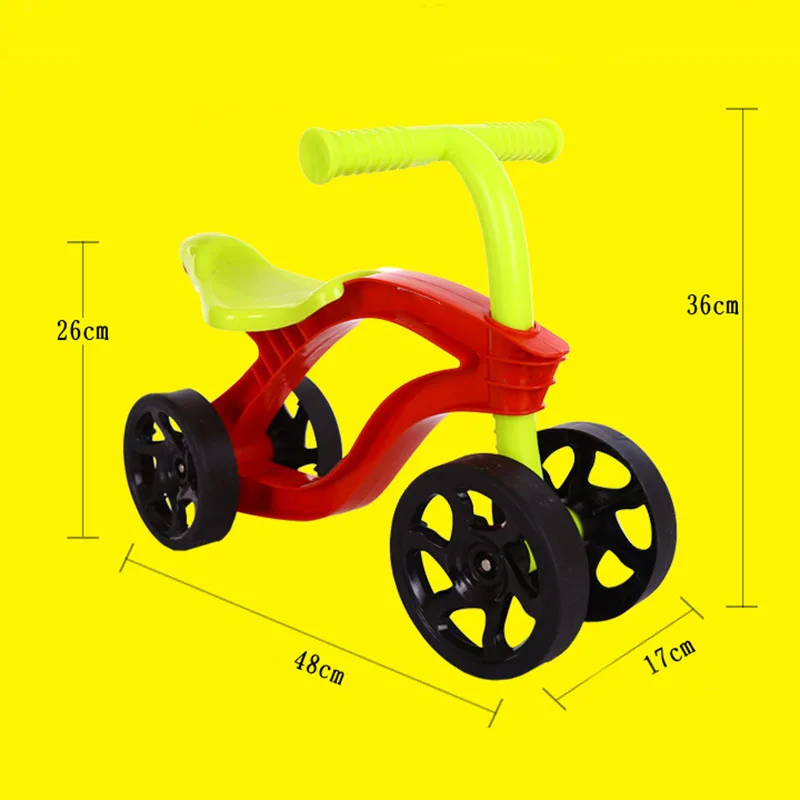 4 Wielen Kinderen Push Scooter Balans Fiets Wandelaar Baby Scooter Fiets Voor Kinderen Outdoor Rit Op Speelgoed Auto 'S Dragen slip