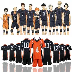 Haikyuu Cosplay Karasuno kostium liceum siatkówka klub Hinata Shoyo odzież sportowa Jersey jednolite Hinata Shoyo Nishinoya Yuu