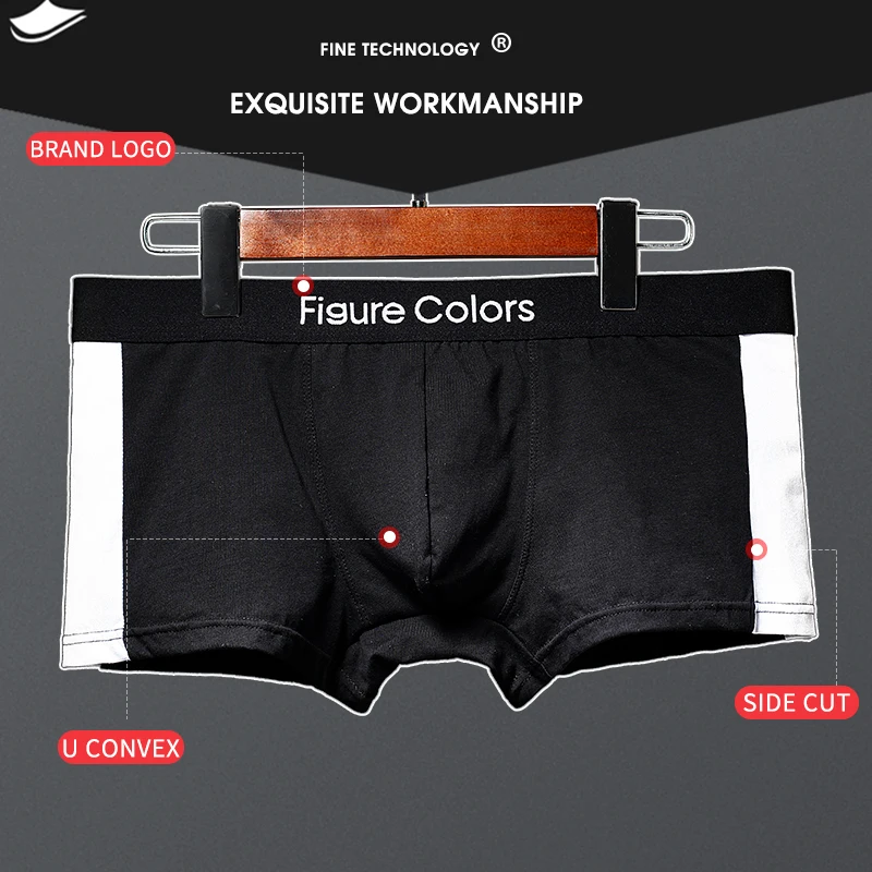 Figure colors Male Panties Cotton Men\'s Underwear Boxers Breathable Man Boxer Solid Underpants Comfortable Brand boxershorts