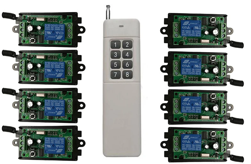 433MHZ 3000M Long Range DC12V  1CH RF Wireless Remote Control Switch System Transmitter+Receiver lamp/Garage Doors/ shutters