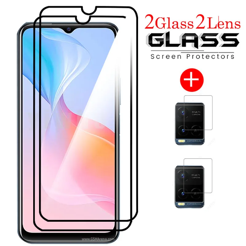 

Glass Case For Glass Vivo Y21 Tempered Glass For Vivo Y21 4G HD Clear Full Glue Phone Screen Protector For Vivo Y21s Glass Film