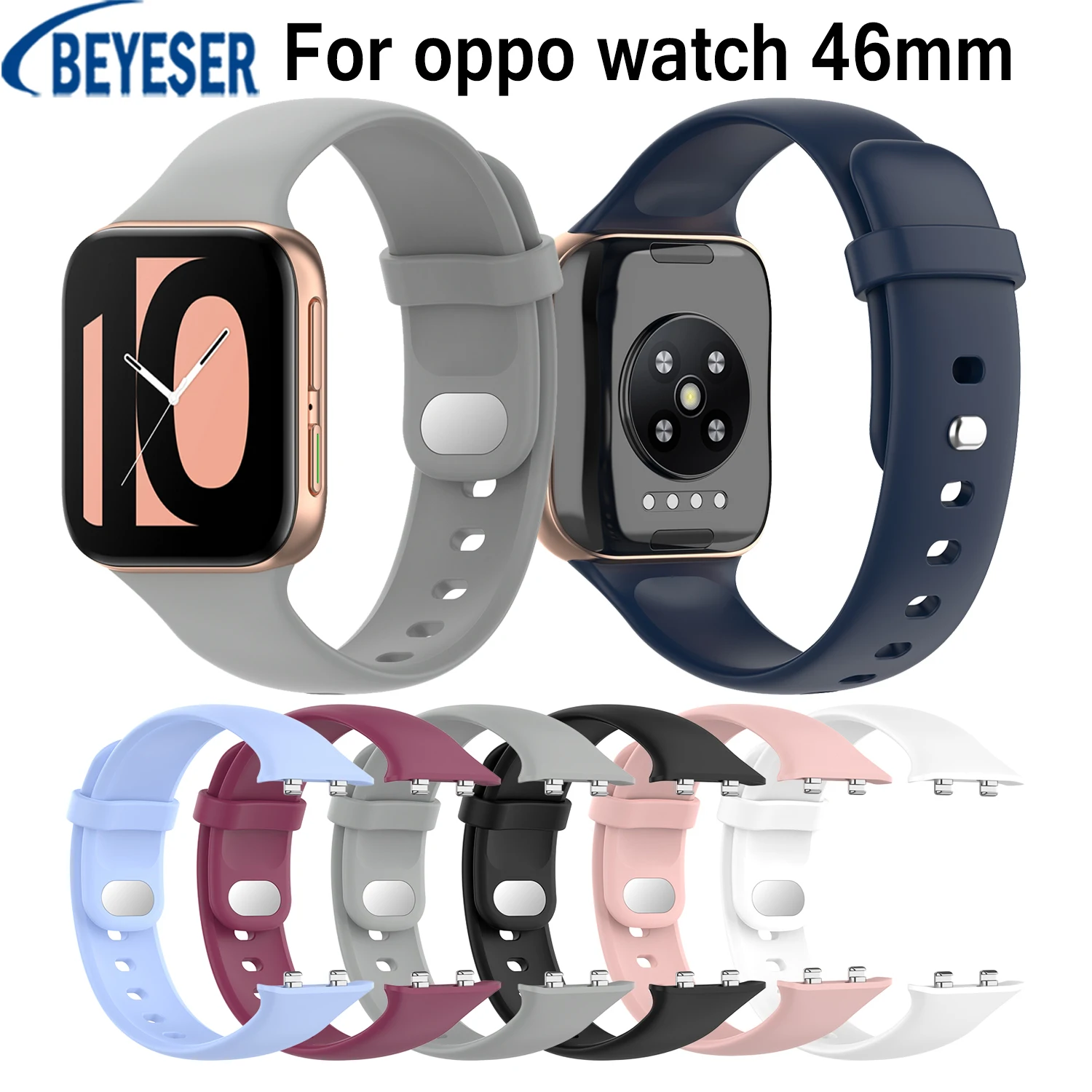 

Soft Silicone Straps For Oppo Watch 46mm smart Watchband Replacement Sport band new Bracelets For Oppo Watch 46mm Accessories