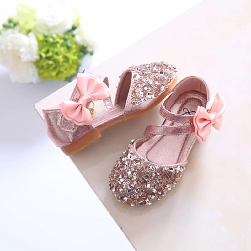 Toddler Girls Sparkly Sequin Shoes Gold Christmas Princess Flats Dressy Baby Girls Birthday Party Shoes Kids Fall Halloween 3t 4