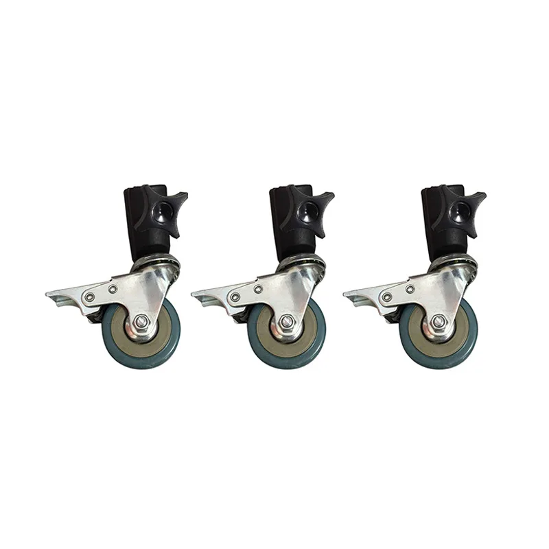 RISE-3PCS 22mm Photo Studio Universal Caster Wheel Tripod Pulley Heavy Duty for Light Stands/Studio Boom