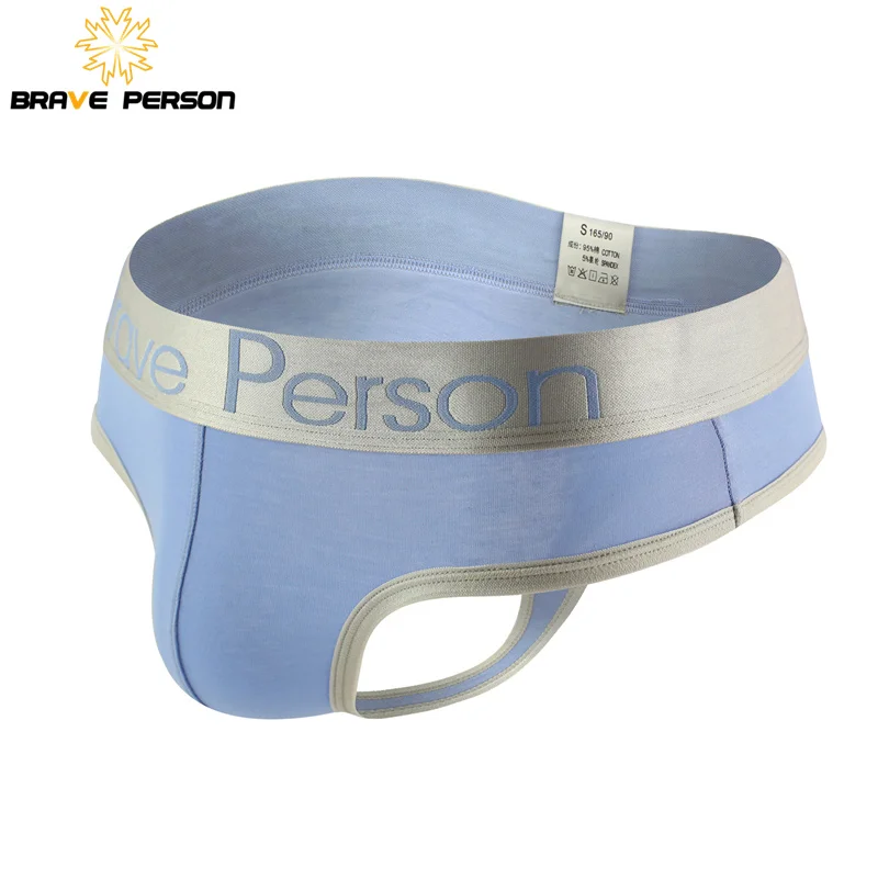 Brave Person Brand 3pcs/lots Men Thongs Panties Cotton High Quality Underwear Sexy Low Waist Briefs Thongs Men G String