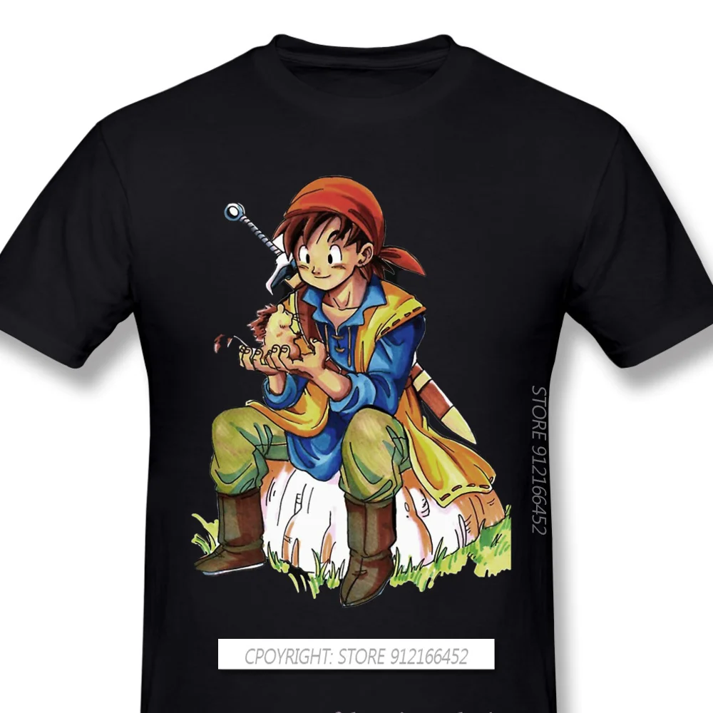 Customization Clothes Dragon Quest Funny Anime Manga Novelty Short Sleeve Man's T-Shirts Cute Fashion For Men