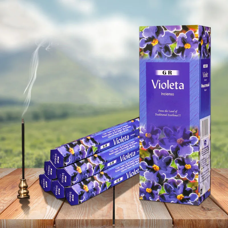 

India Incense Violeta Fragrance Big Box Incense Stick Flower Flavor Aroma Incense for Yoga Relax Smells Supply