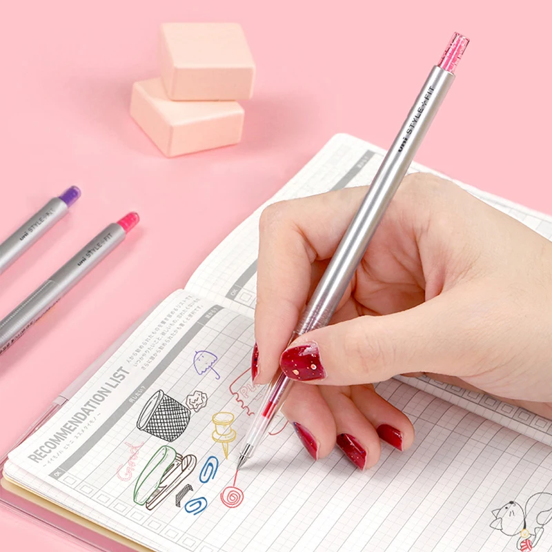 1pcs UNI Gel Pen 0.28mm Style Fit Series Monochrome Water Pen UMN-139-28 Color Ink Uniball Slim Replaceable Core Stationery