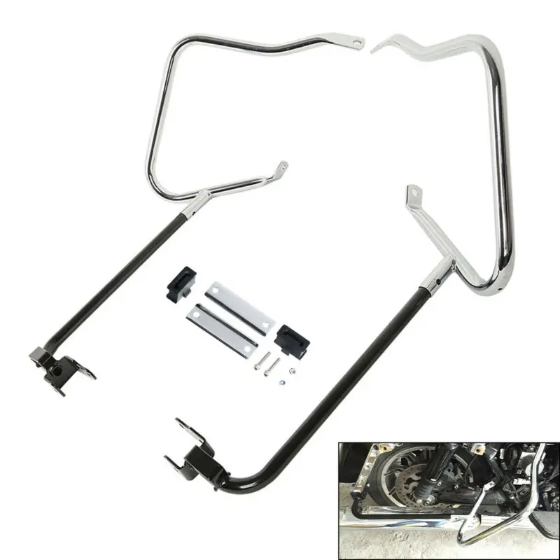 Motorcycle Saddle Bag Saddlebag Bracket Guard Bar For Harley Touring CVO Road King FLHR Street Glide FLHX 2014-2024