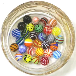 Bolas de vidro Murano artesanais para crianças, coleção de arte criativa colorida, quebra-cabeça, jogo de pepitas, brinquedos para crianças, menino, 16mm, 5 peças