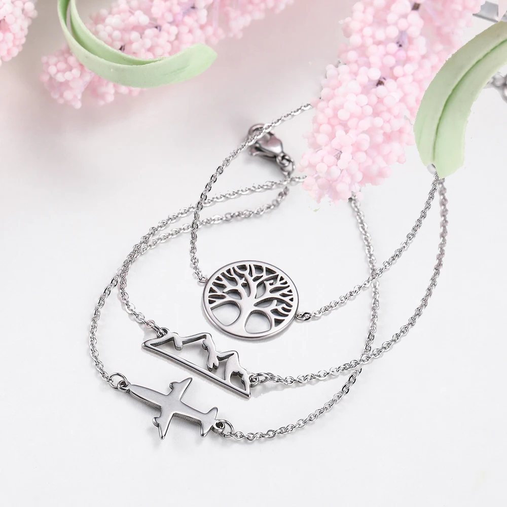 Skyrim Flugzeug-Charm-Armband aus Edelstahl, Verstellbares Kettenarmband mit Flugzeug-Motiv, Schmuckgeschenk für Frauen – Detail 6