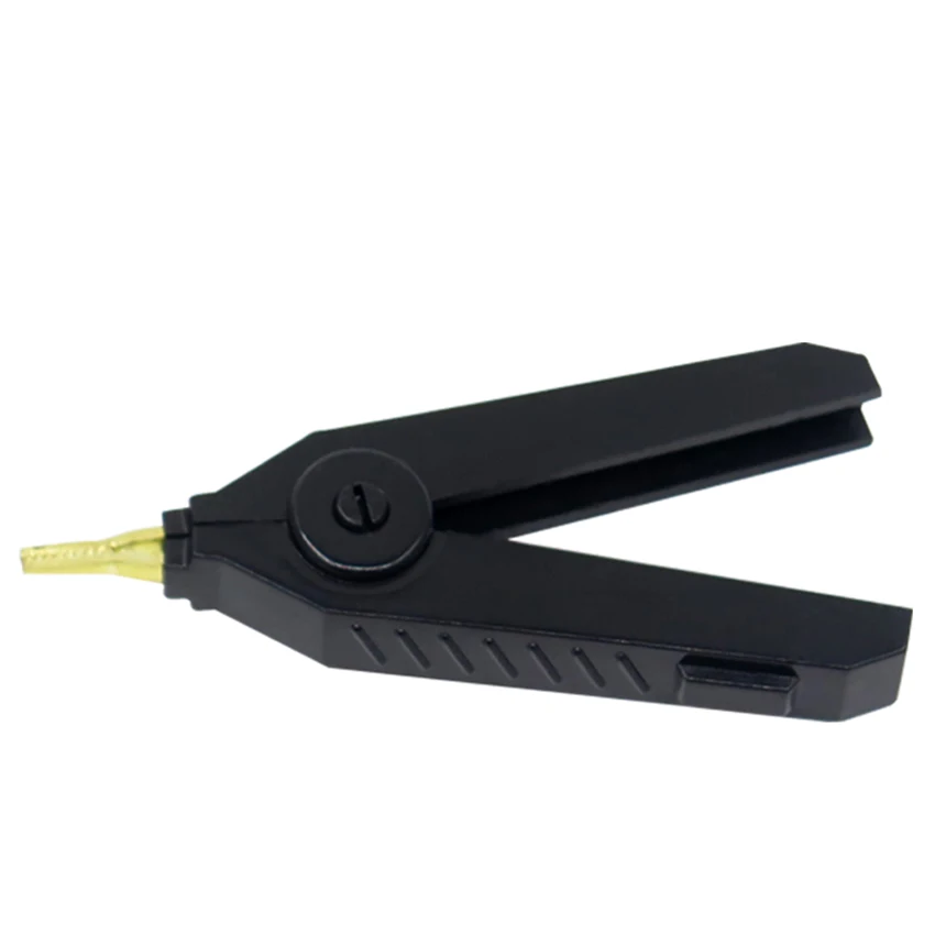 Clip a coccodrillo in metallo Clip a piastra in rame dorato Clip di prova LCR per alimentatore per utensili elettrici di precisione, morsetti in rame