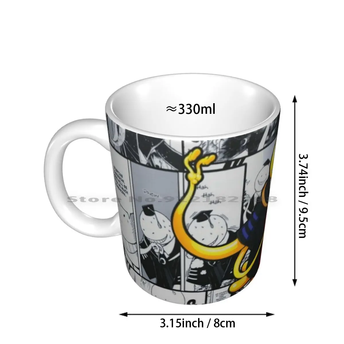 Assassination Classroom Koro Sensei Newspaper Old Page Ceramic Mugs Coffee Cups Milk Tea Mug Assassination Classroom Koro