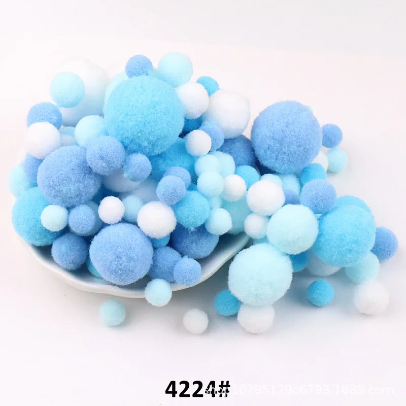 10mm To 30mm 20g Multi Size Mix Colors Pompom Fur Craft DIY Soft Pom Poms Balls Wedding Decoration Glue on Cloth Accessories