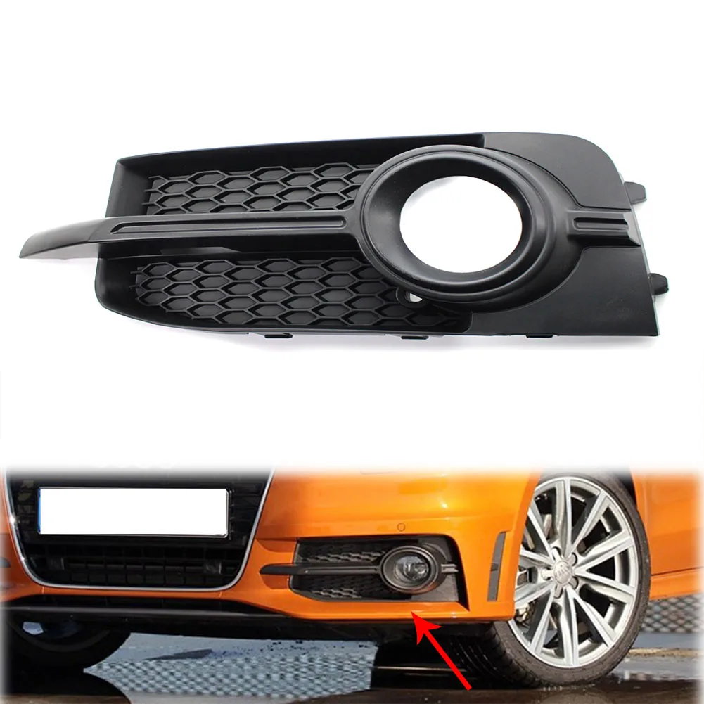 Auto Front Bumper Fog Light Grill Left Honeycomb Grille Black ABS For AUDI A1 8X 2011 2012 2013 2014 S-Line 8X0807681B