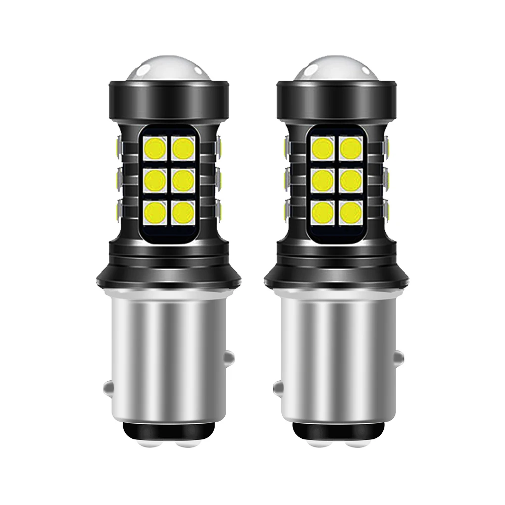 

2x White BAY15D 1157 P21W LED 1156 BA15S LED Bulb R5W 3157 7443 T20 Car Lights Amber Yellow Turn Signal Backup Reverse Lamp 12v