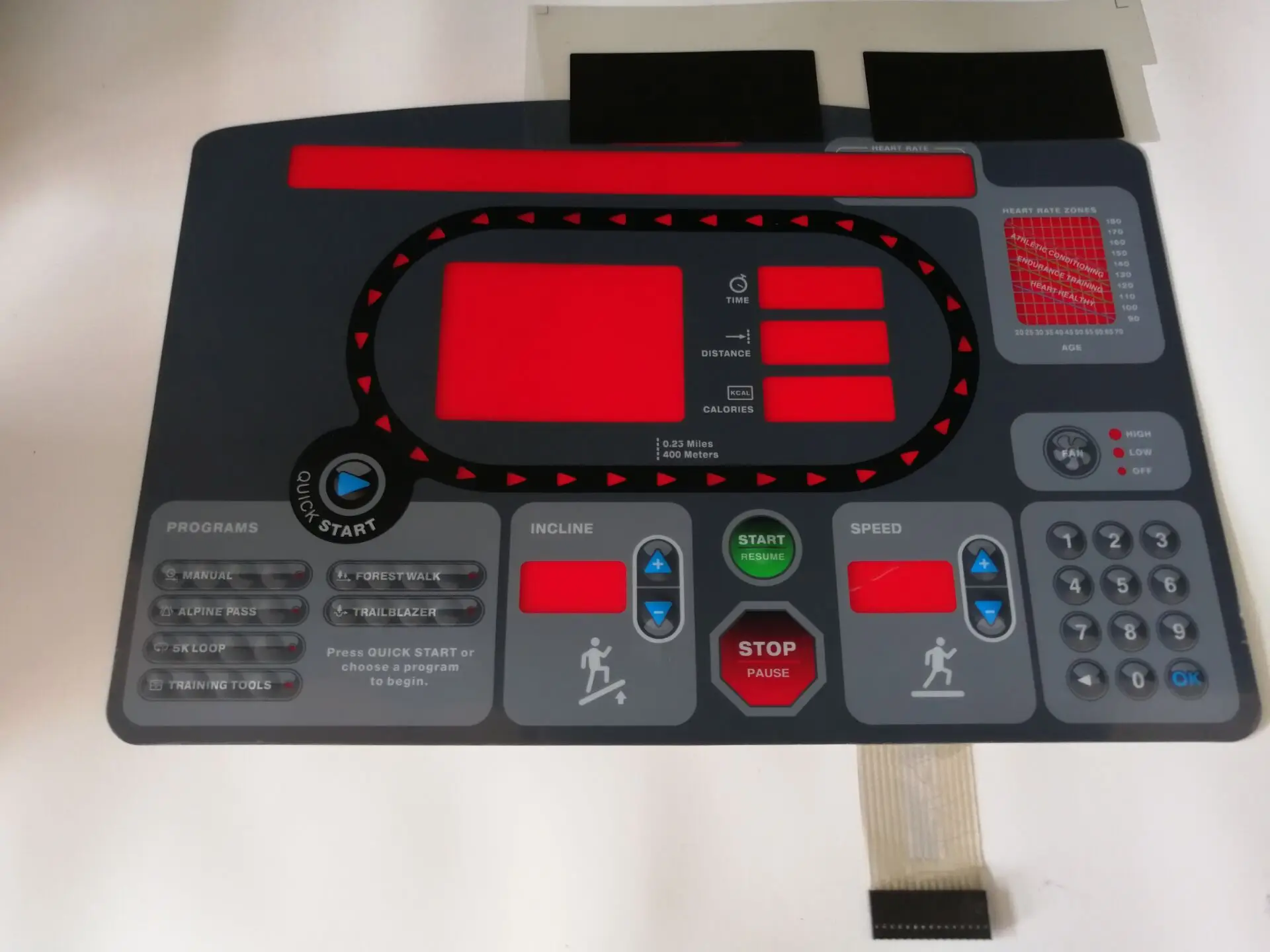 

7532 7632 7600 Treadmill Button Panel Control Panel Membrane Switch