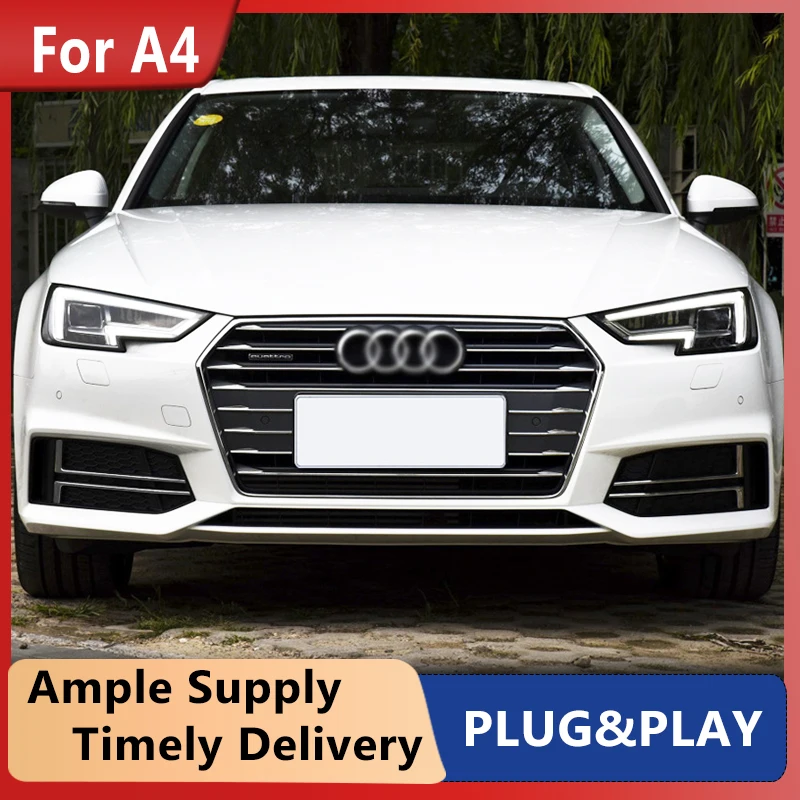 2 قطعة السلع سيارة لأودي A4 B9 A4L 2017 2018 2019 رئيس مصباح LED المصباح LED المزدوج العارض