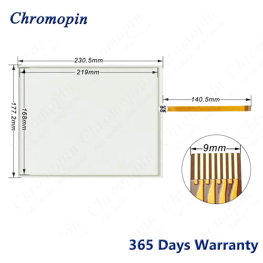 Imagem -04 - Painel de Toque Digitador Vidro da Tela para Schneider Xbtot5320 Xbtot5330 com Película Protetora de Sobreposição Dianteira Xbtot5320 Xbtot5330