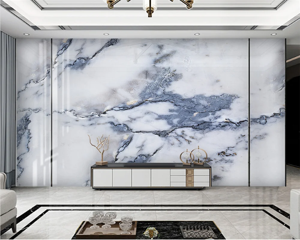 

beibehang Customized Modern HD Jazz White Marble Background Decorative Painting papel de parede Wallpaper papier peint