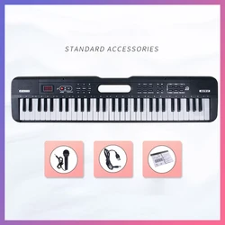 Portable 61 Keys Digital Music Electronic Keyboard Kids Multifunctional Electric Piano for Piano Student Musical Instrument