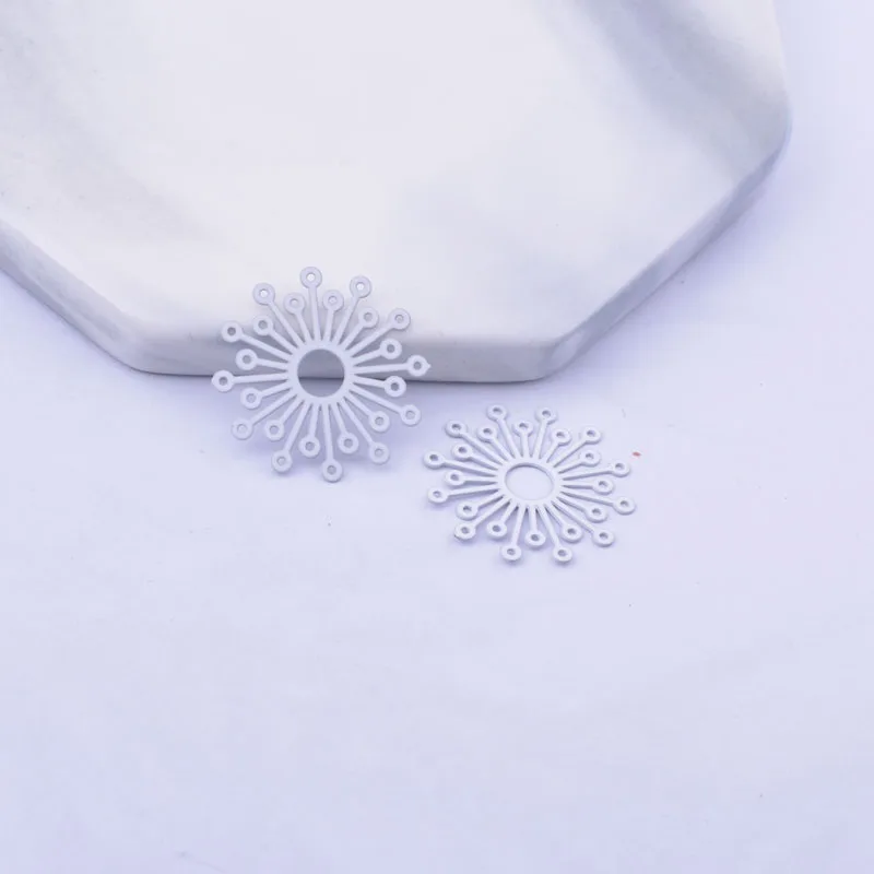 50 Stück AC12176 19mm Messing-Blumen-Abstandshalter Charms DIY Ohrring-Verbinder Anhänger Hängeschmuck Dekoration – Detail 7
