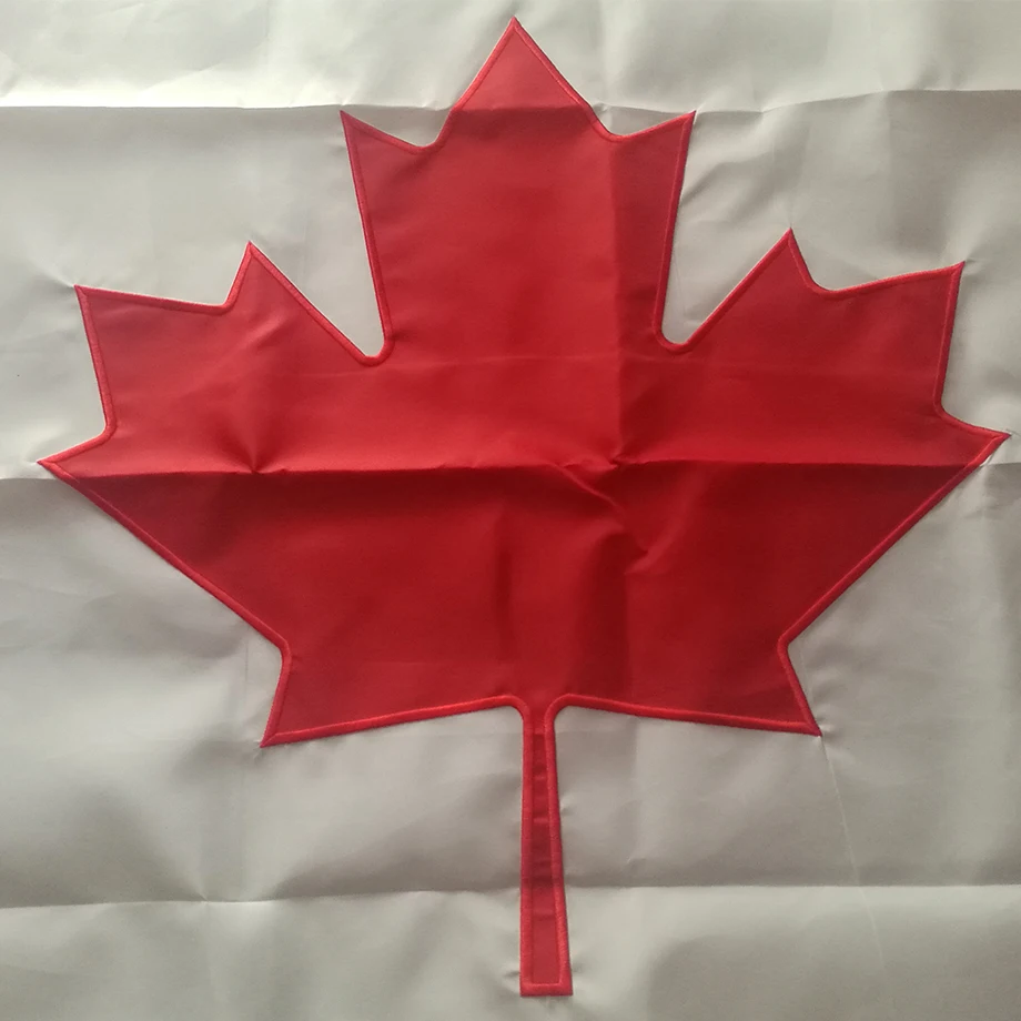 Embroidered Sewn Canada Flag Canadian National Flag Banner 3x5ft 150x90cm
